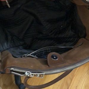 Authentic Chocolate suede bag